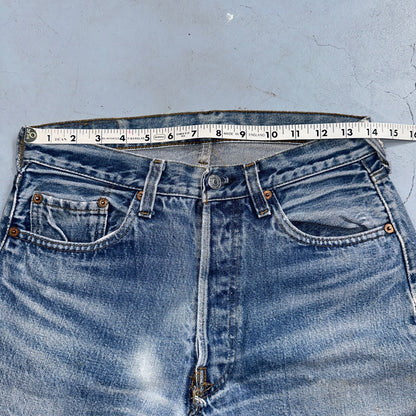 Levis 501 Vintage 80s Redline Selvedge USA XX Jeans Light Wash 1980s Act 28x32