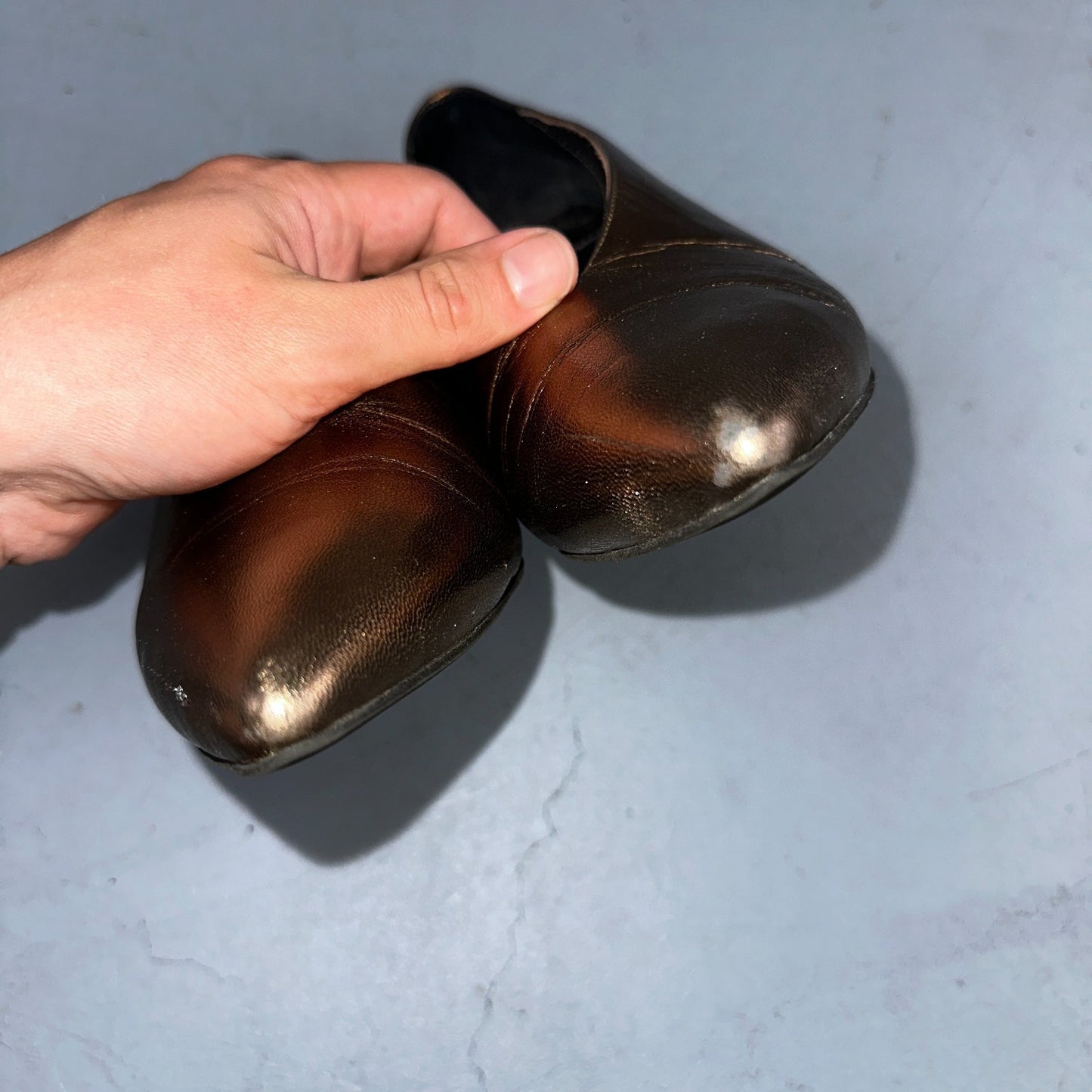 Jeffrey Campbell Women’s 10 Prima Gold Mary Jane Ballet Small Heel Cute