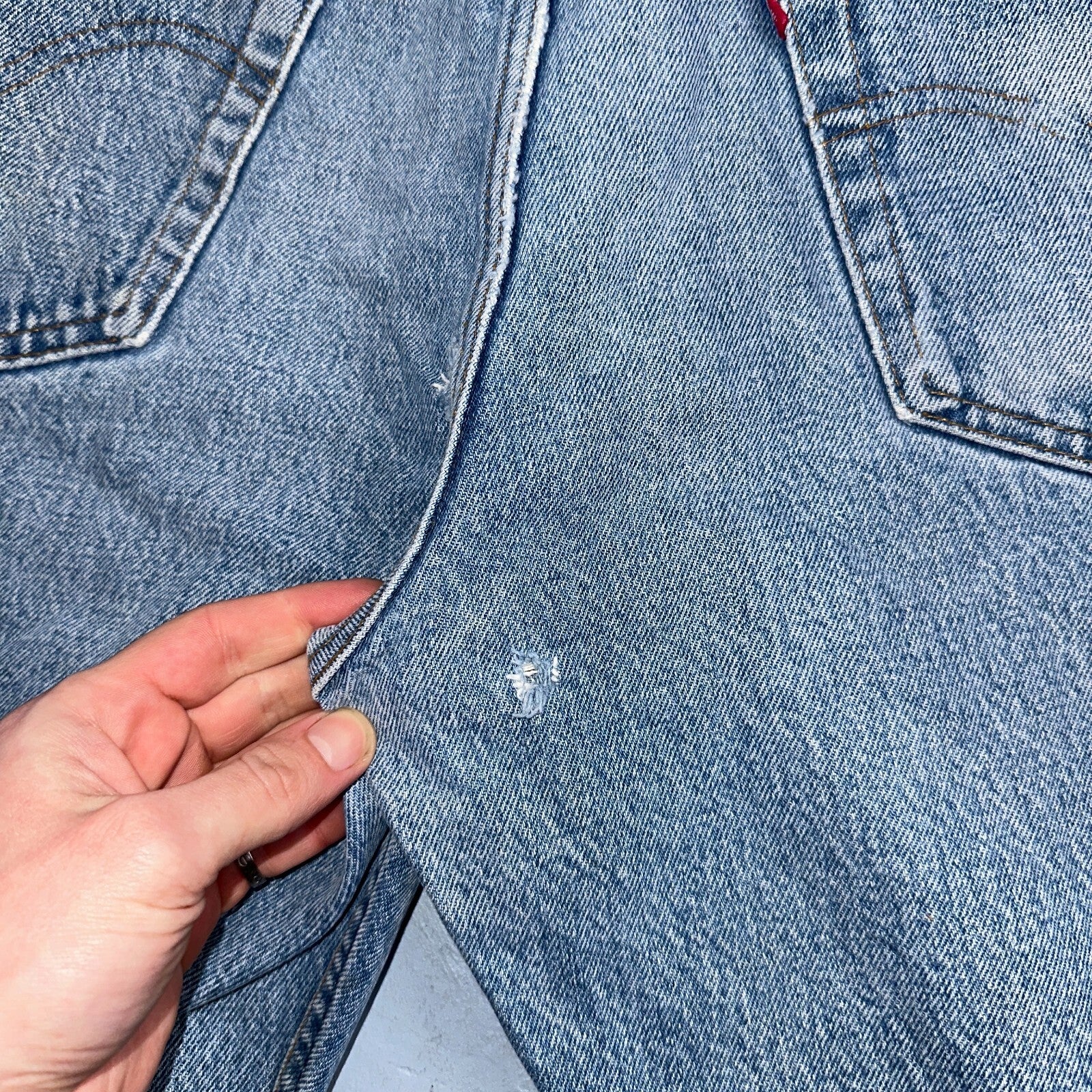 Levis 517 Vintage 80s USA Red Tab Bootcut Flare Blue Denim Jeans Act 34x30