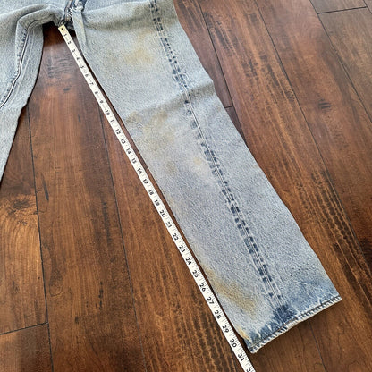 Levis Vintage 80s Redline Selvedge USA 501 XX Jeans 66 30x36 Light Wash Ac 26x31