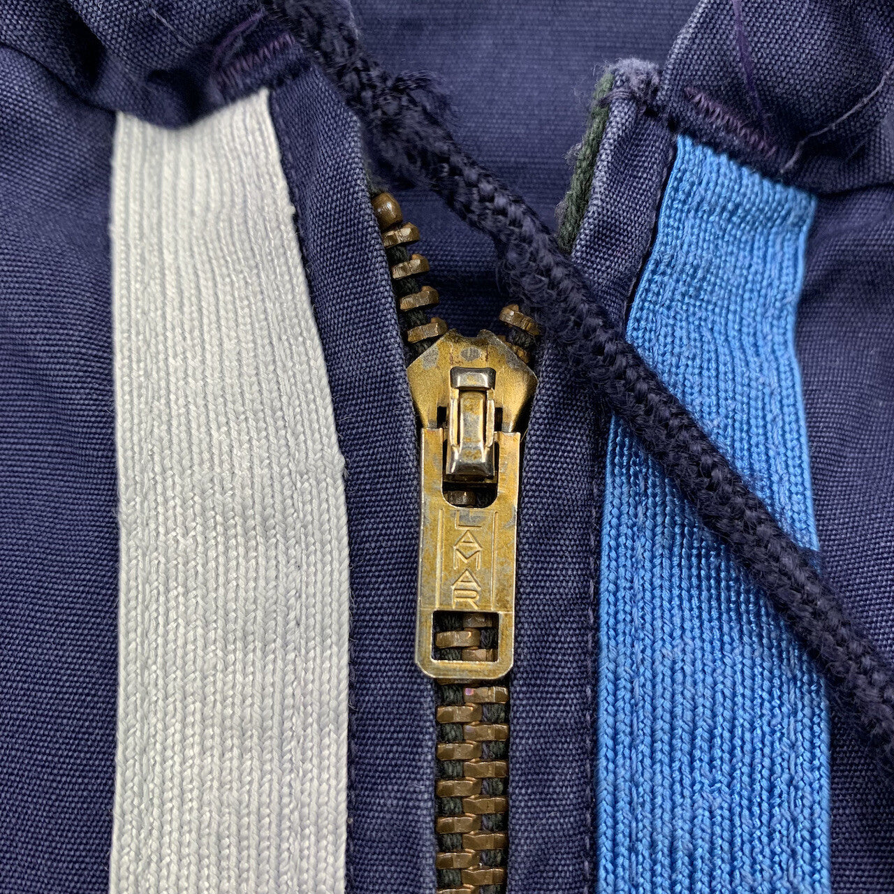 Champion 50s Zip Up Vintage Blank Blue Hoodie 60s 70s Jacket Warm USA New York