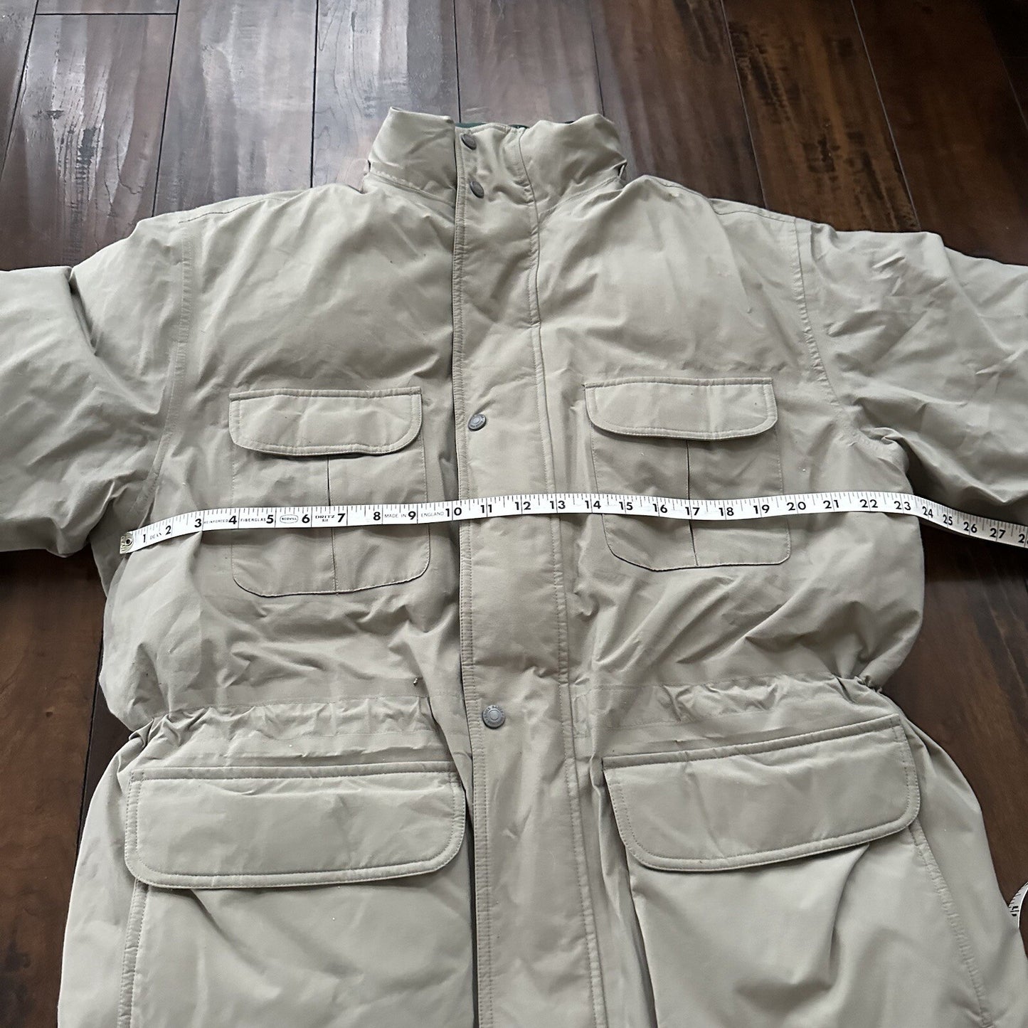 Vtg Eddie Bauer Mens L Goose Down Puffer Jacket Parka Coat Gore Tex Zip 80s 90s