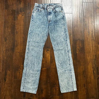 VTG 90s Levis 501 Button Fly 30x36 USA Tag Jeans Straight Acid Wash XX Act 27x32