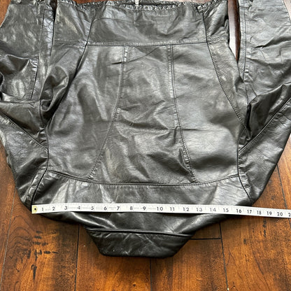 VTG 1950s Rockabilly Black Leather Talon Jacket Men 40 Zip 50s 60s 1960s Bike