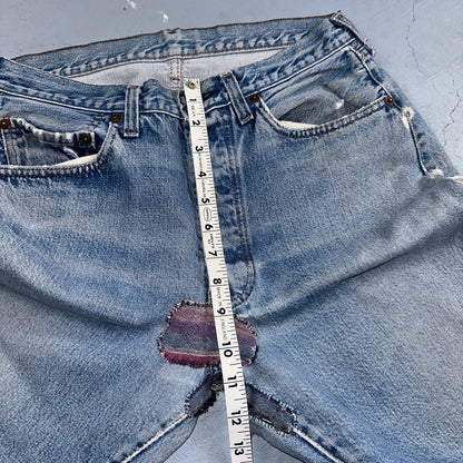 Levis 501 Vintage 80s Redline Selvedge USA XX Jeans Light Wash 1980s Act 29x28