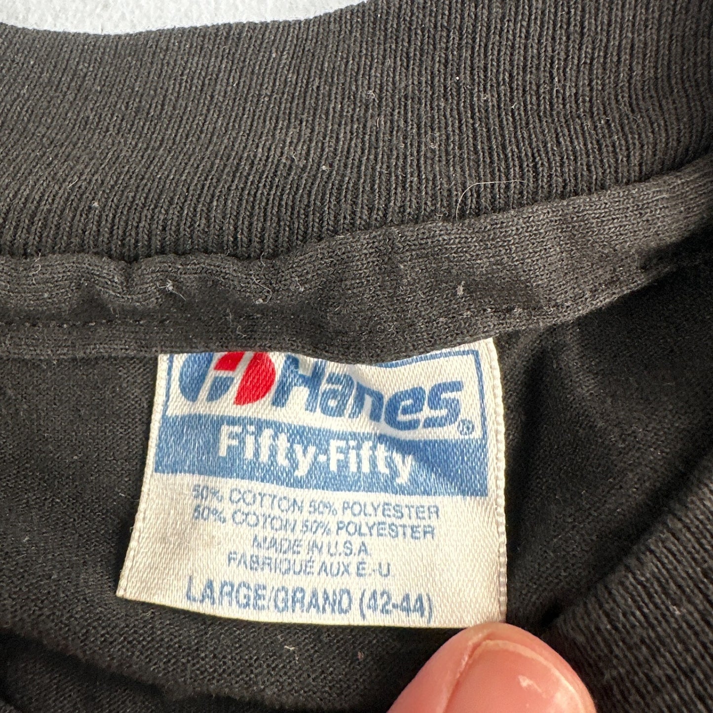 Hanes 1982 Poker Run VTG T Shirt Aces Cool Black 80s AMO Central Oregon July 18