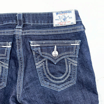 True Religion Jeans Womens 29 Boot Cut Low Rise Dark Stretch Y2K VTG USA 29x30