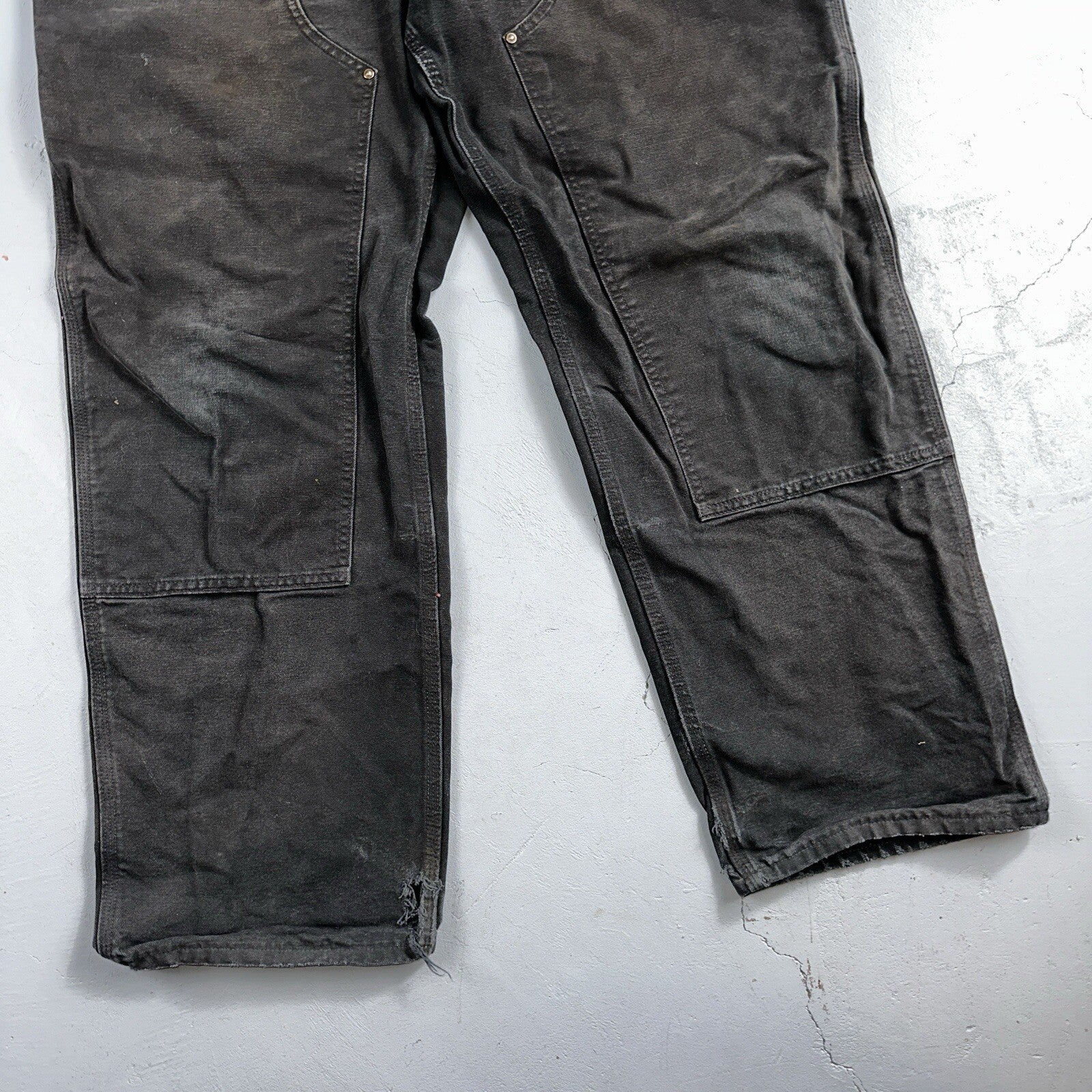 Carhartt VTG Double Knee Carpenter Pants Mexico B01 B136 BLK Black Act 40x32