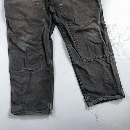 Carhartt VTG Double Knee Carpenter Pants Mexico B01 B136 BLK Black Act 40x32