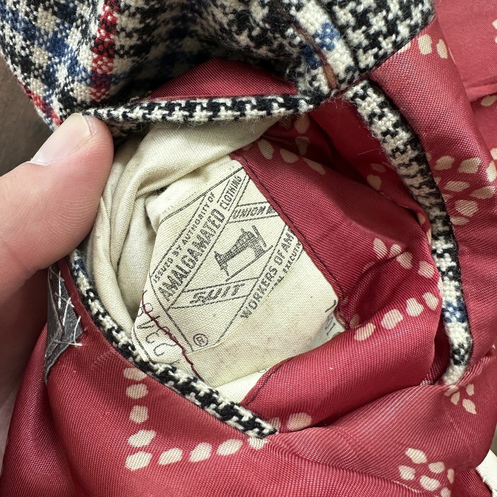 1960s 1970s Gray Cashemere Sport Jacket VTG Mens Suit 46 Rockabilly Stripe Plaid