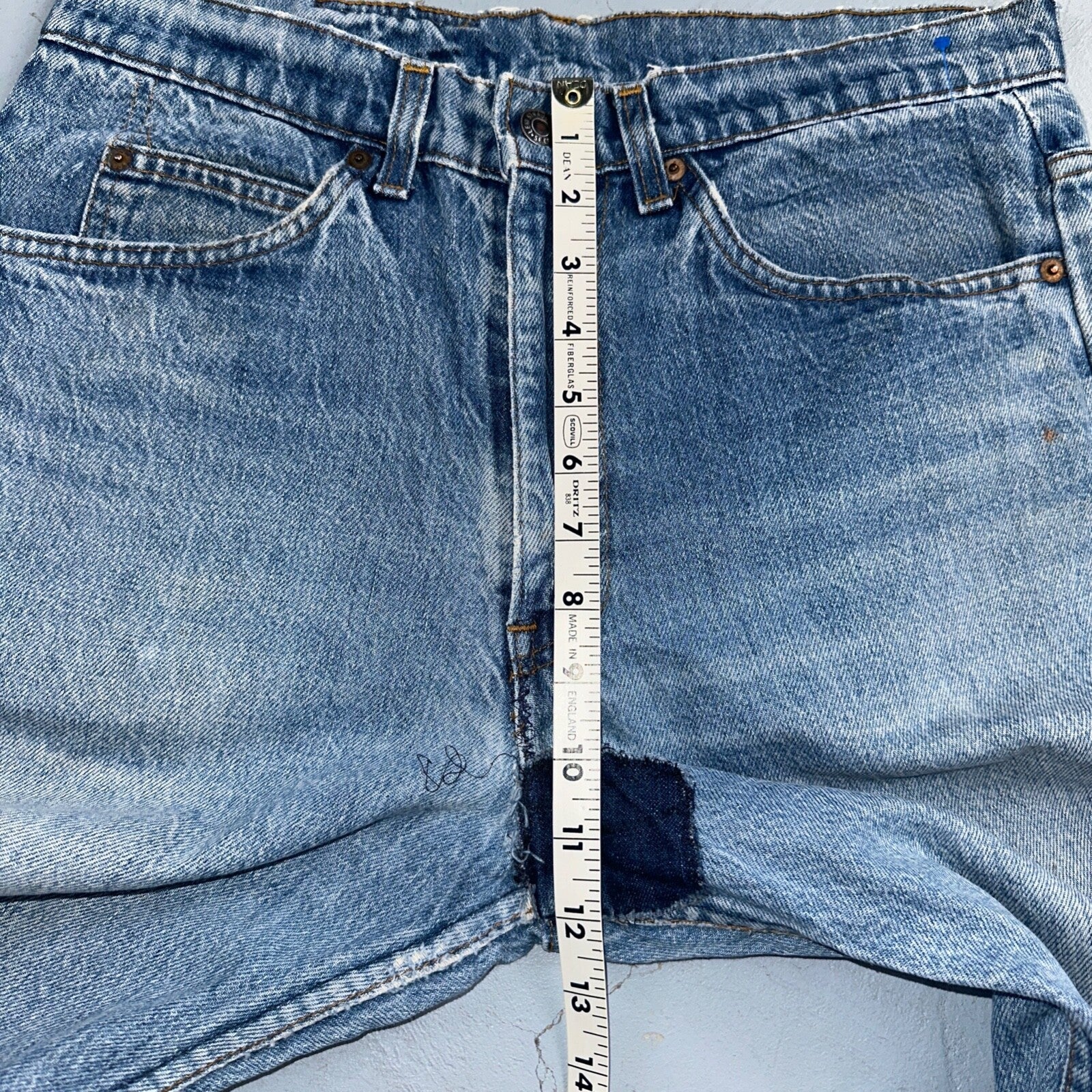 Levis 517 Vintage 80s USA Orange Tab Bootcut Flare Blue Worn Jeans Act 32x34