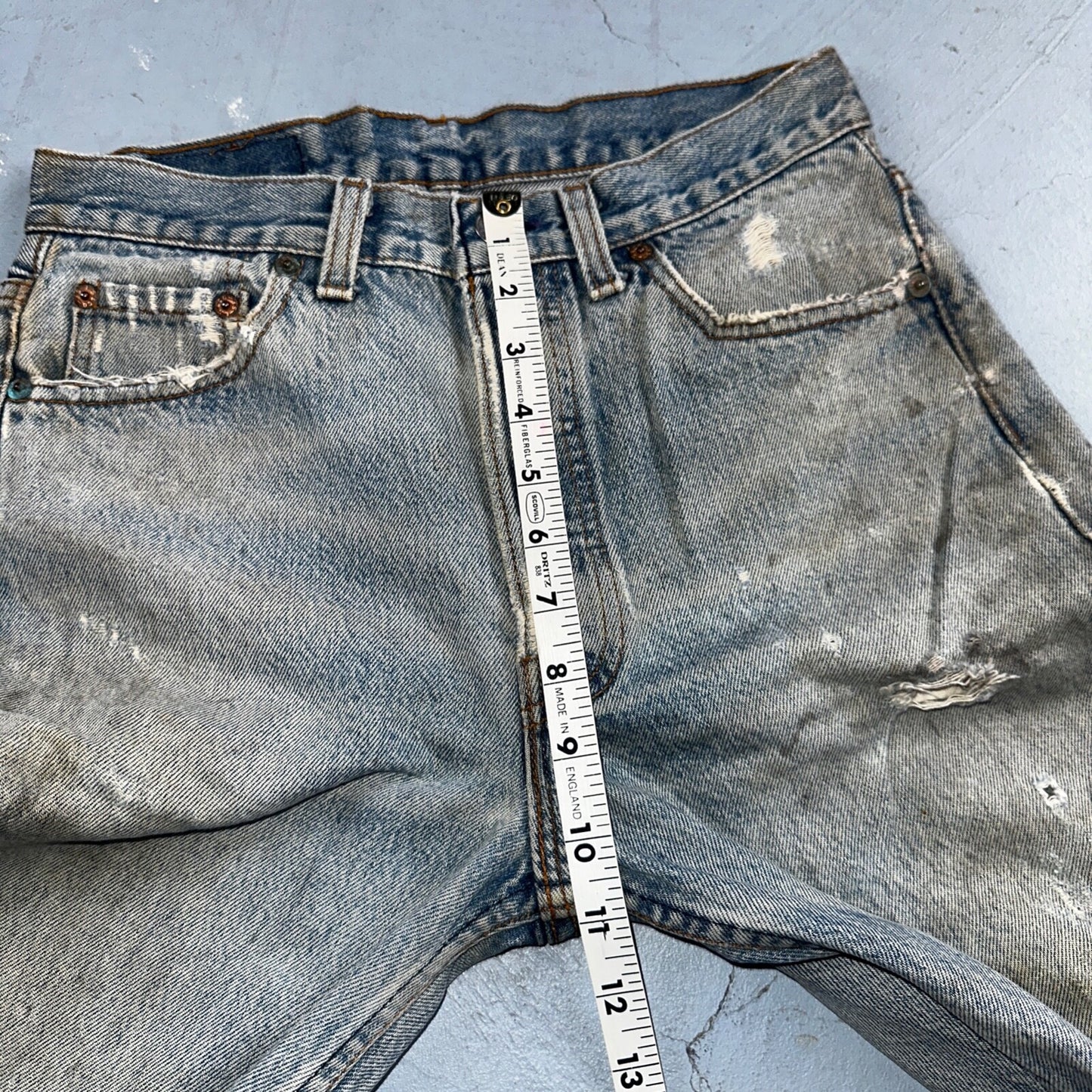 Levis 501 Vintage 90s USA XX Straight Leg Jeans Blue Light Wash 29x32 Act 28x31