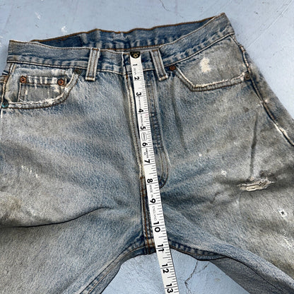 Levis 501 Vintage 90s USA XX Straight Leg Jeans Blue Light Wash 29x32 Act 28x31