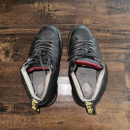 Dr. Martens Size 7 Black Reeder Low Top Work Shoes Air Wair AW004 Leather Tie