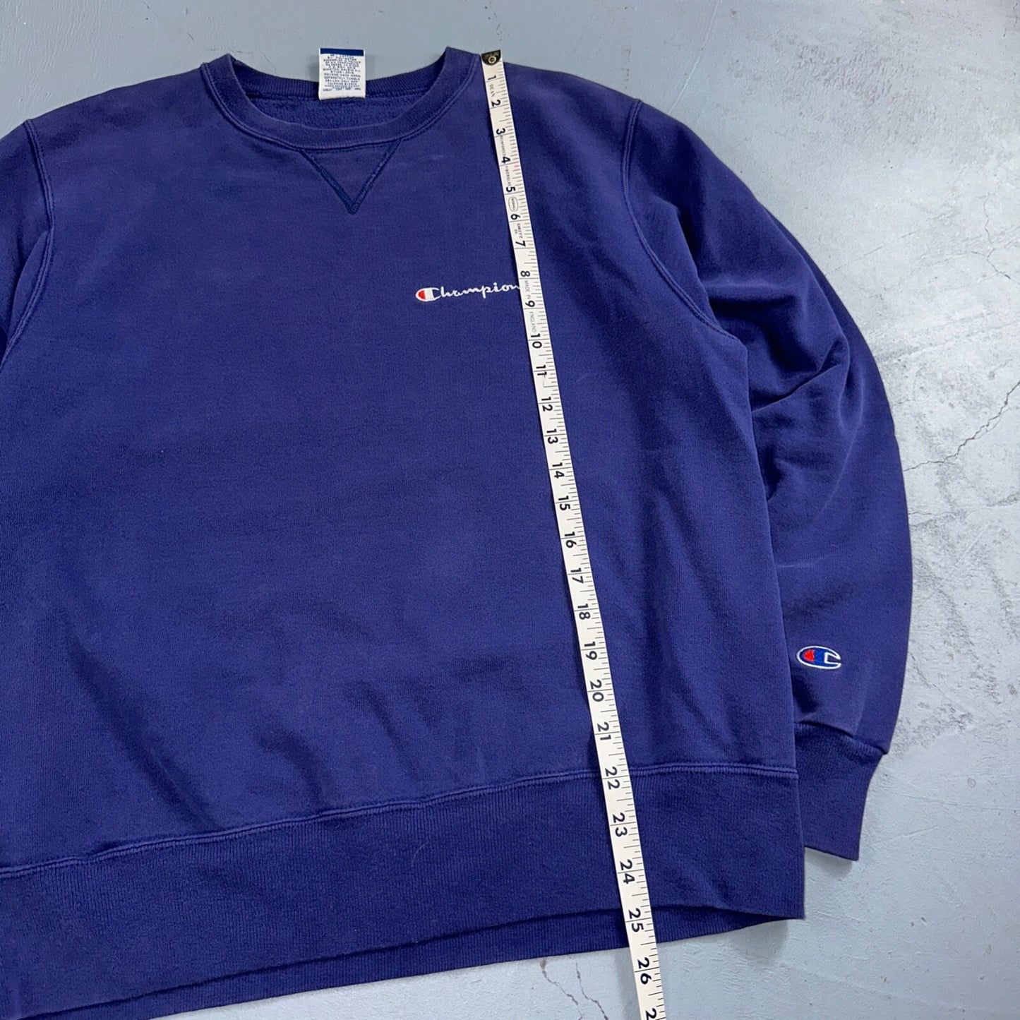 Champion 90s M Sweatshirt VTG Crewneck Blue Medium Basic Simple Mexico