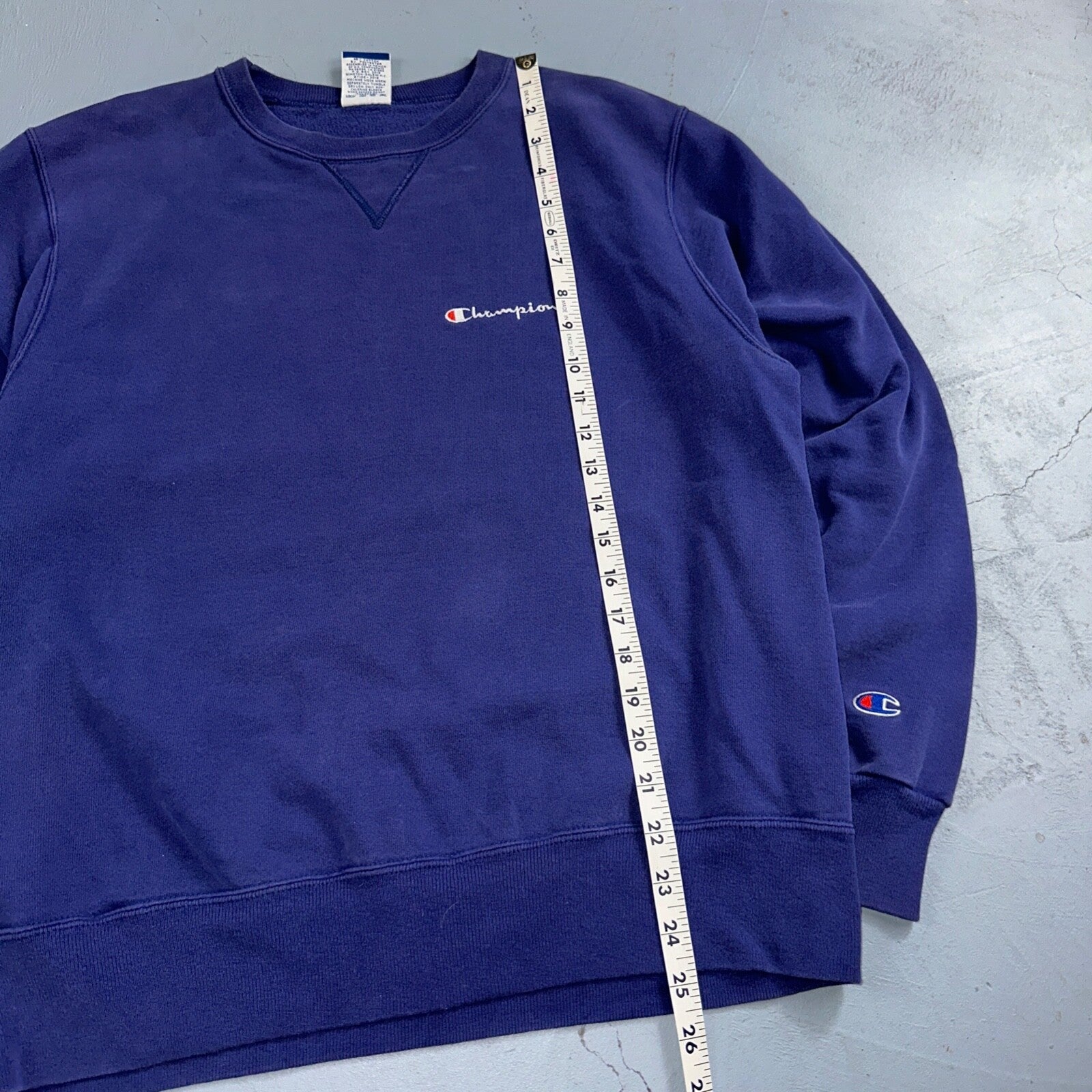 Champion 90s M Sweatshirt VTG Crewneck Blue Medium Basic Simple Mexico
