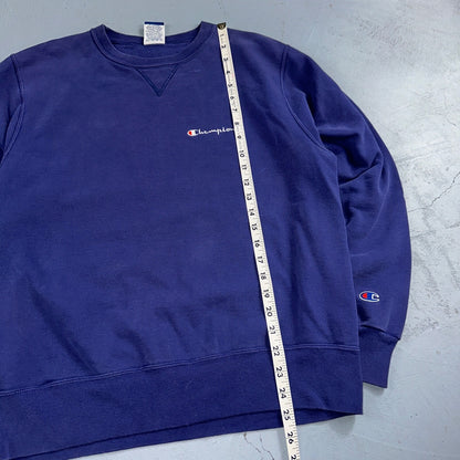 Champion 90s M Sweatshirt VTG Crewneck Blue Medium Basic Simple Mexico