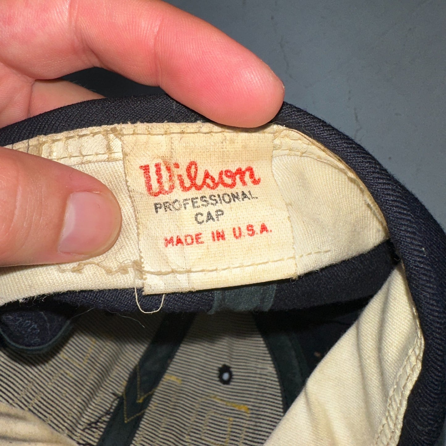 Vintage PMR Snapback Hat Wilson 60s Wool Felt Letters Rare Old School Baseball