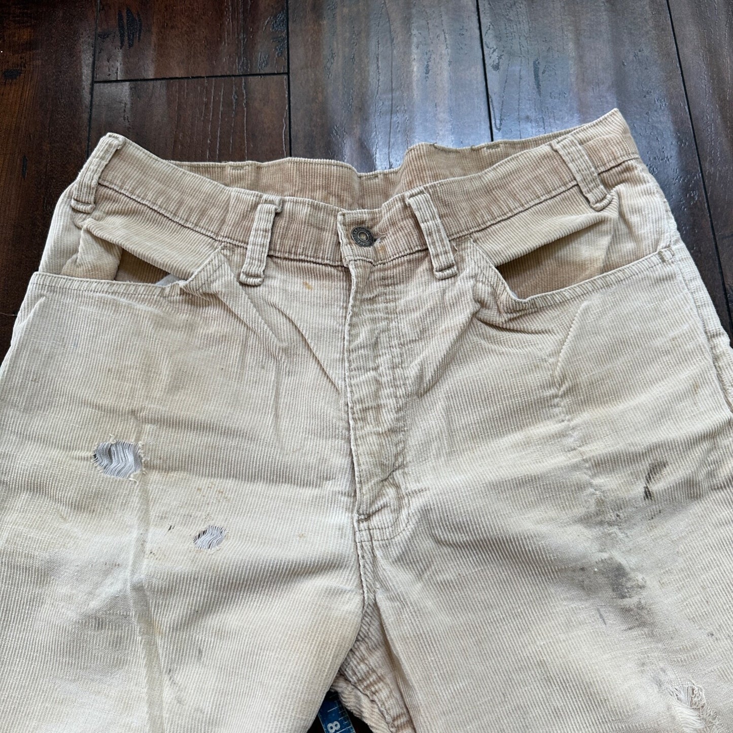 Levis 684 VTG Corduroy Pants Bell Bottom USA 30x27 Boot Cut 1970s 70s Beige