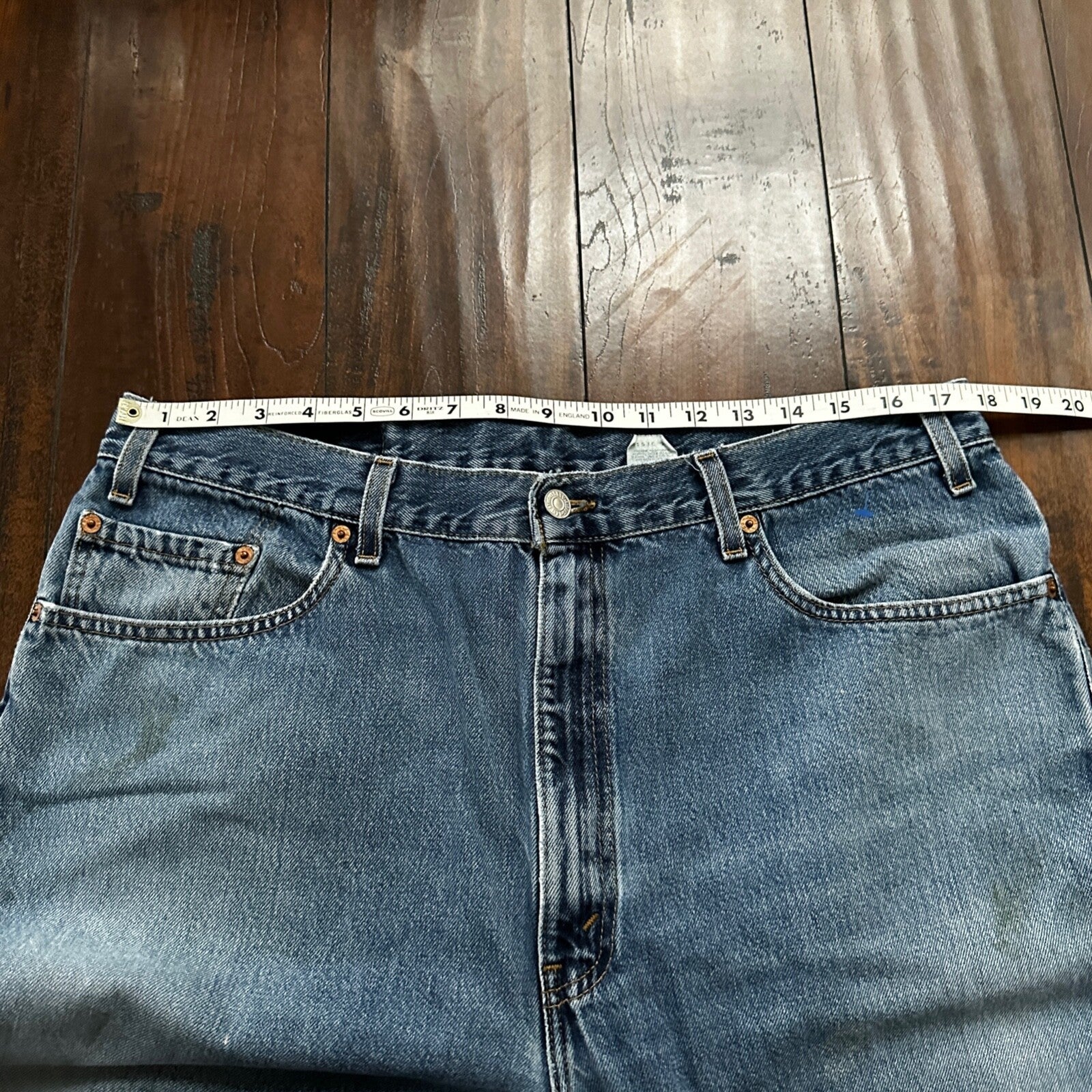 Levis 505 Vintage 90s Straight Leg XX USA Jeans 40x30 Med Wash Act 36x29