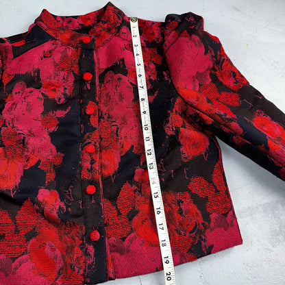 House Of Harlow 1960 Jacket Women Red Cropped REVOLVE Silvio Top Floral M