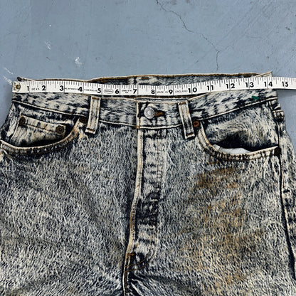 Levis 501 Vintage 80s USA XX Straight Leg Jeans Blue Acid Wash 30x34 Act 28x32