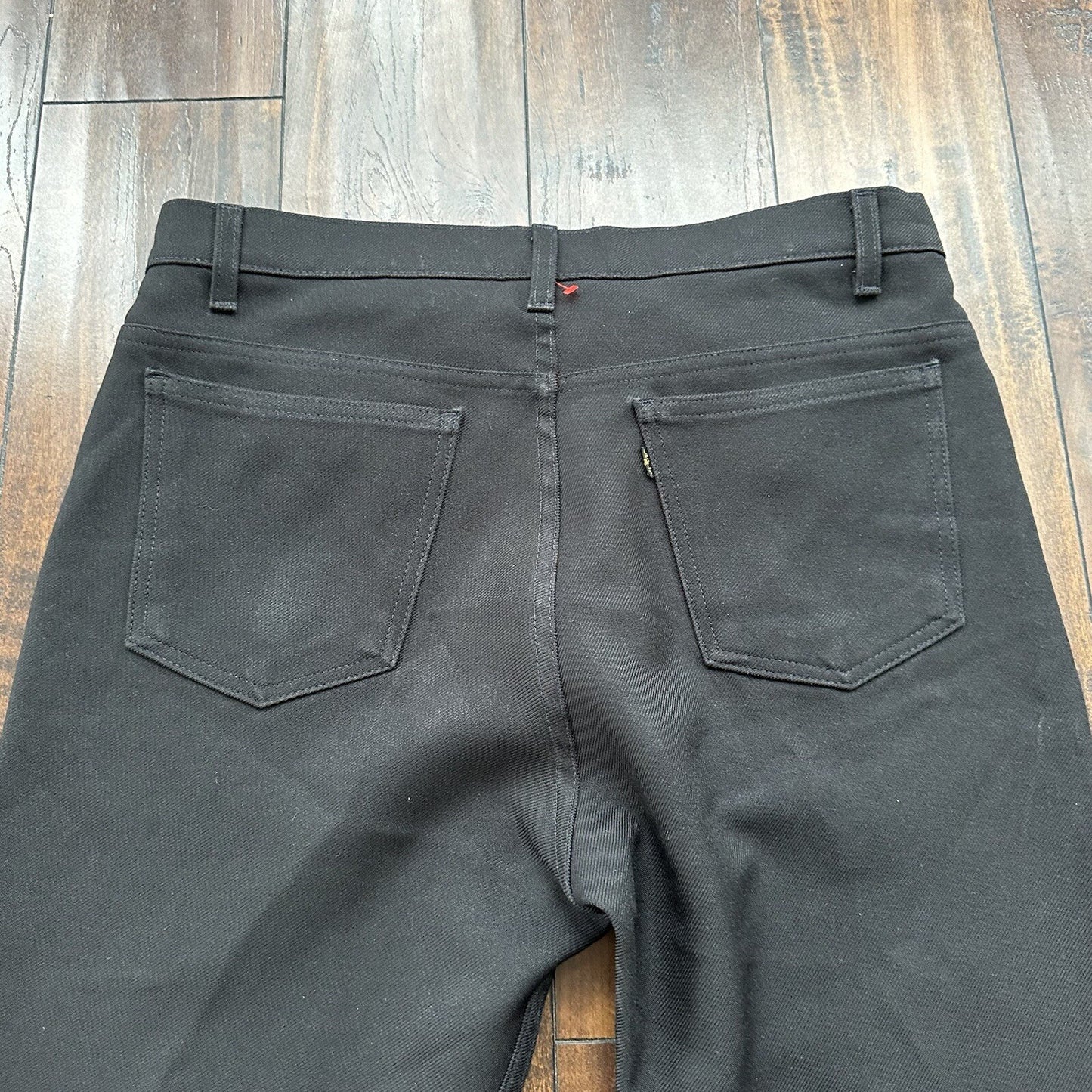 Vintage 1990s Levis 517 Black Stretchy Polyester Jeans Pants Black 36x32 A 34x29