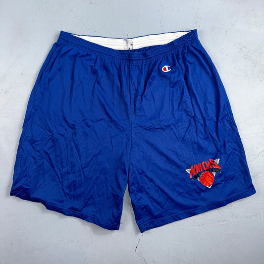 Vintage 1980s New York Knicks Champion Pro Shorts Size Mens 2XL Rare 80s USA