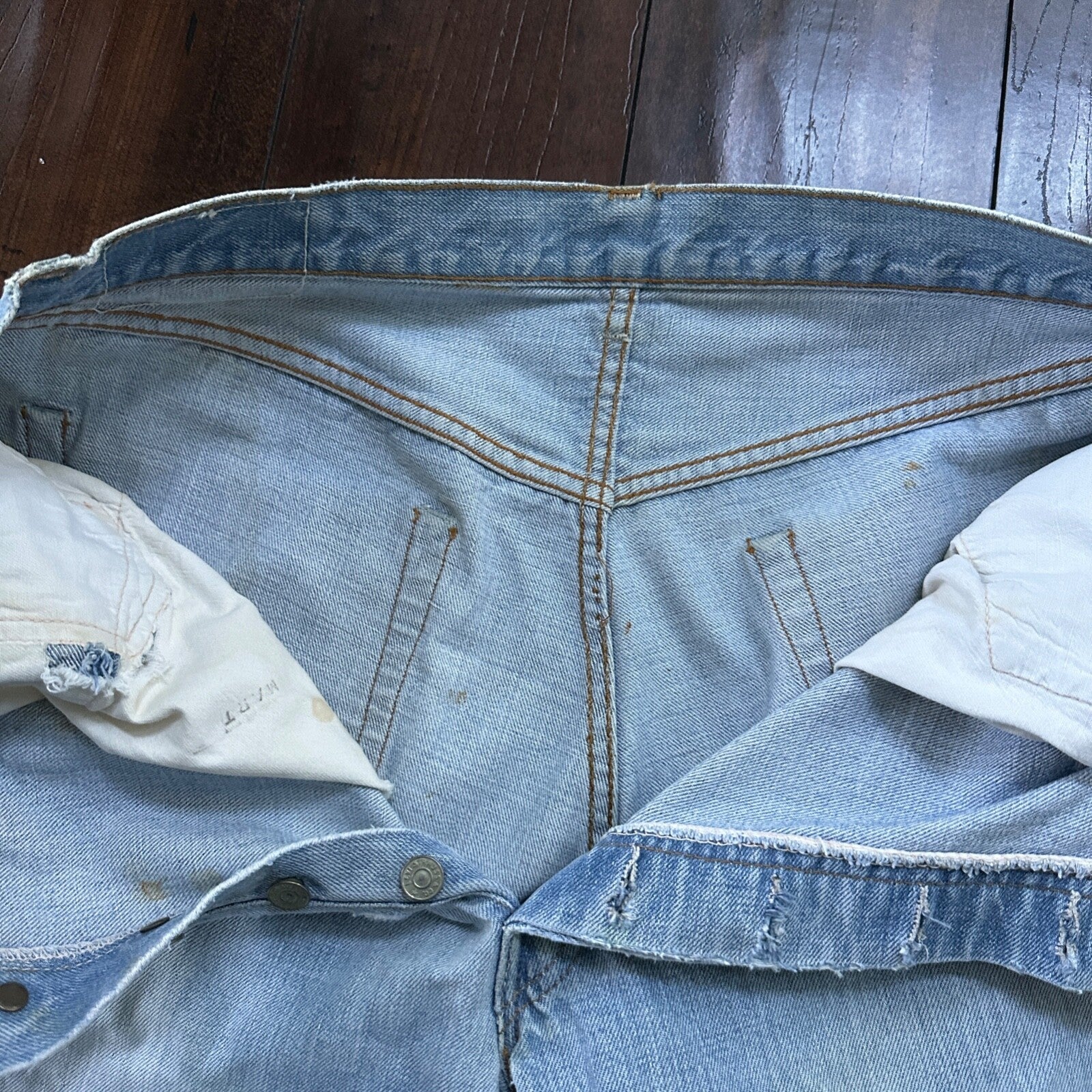 Vintage LEVIS 501XX Jeans Big E 1960s Denim Redline Selvedge 33x31 USA 60s 66