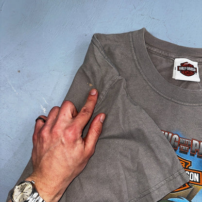 Harley Davidson Looney Tunes Y2K VTG T Shirt Biker York Pennsylvania 2000 Art