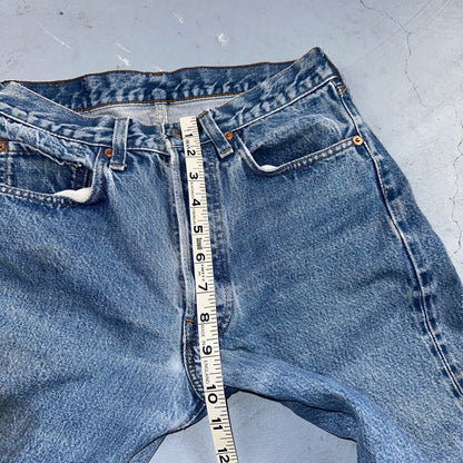 Levis 501 Vintage 80s Redline Selvedge USA XX Jeans Light Wash Stained Act 28X33