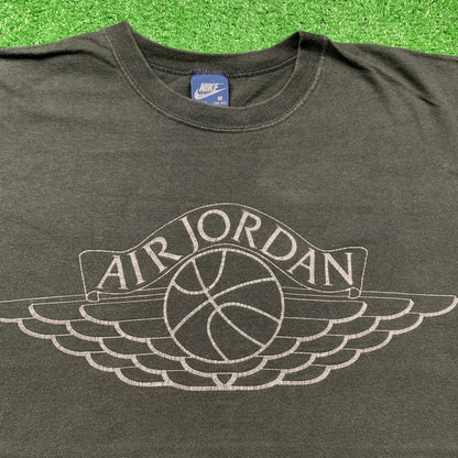 1987 Jordan Wings Vintage Nike T Shirt USA Rare Chicago 1985 1 Bred OG Promo