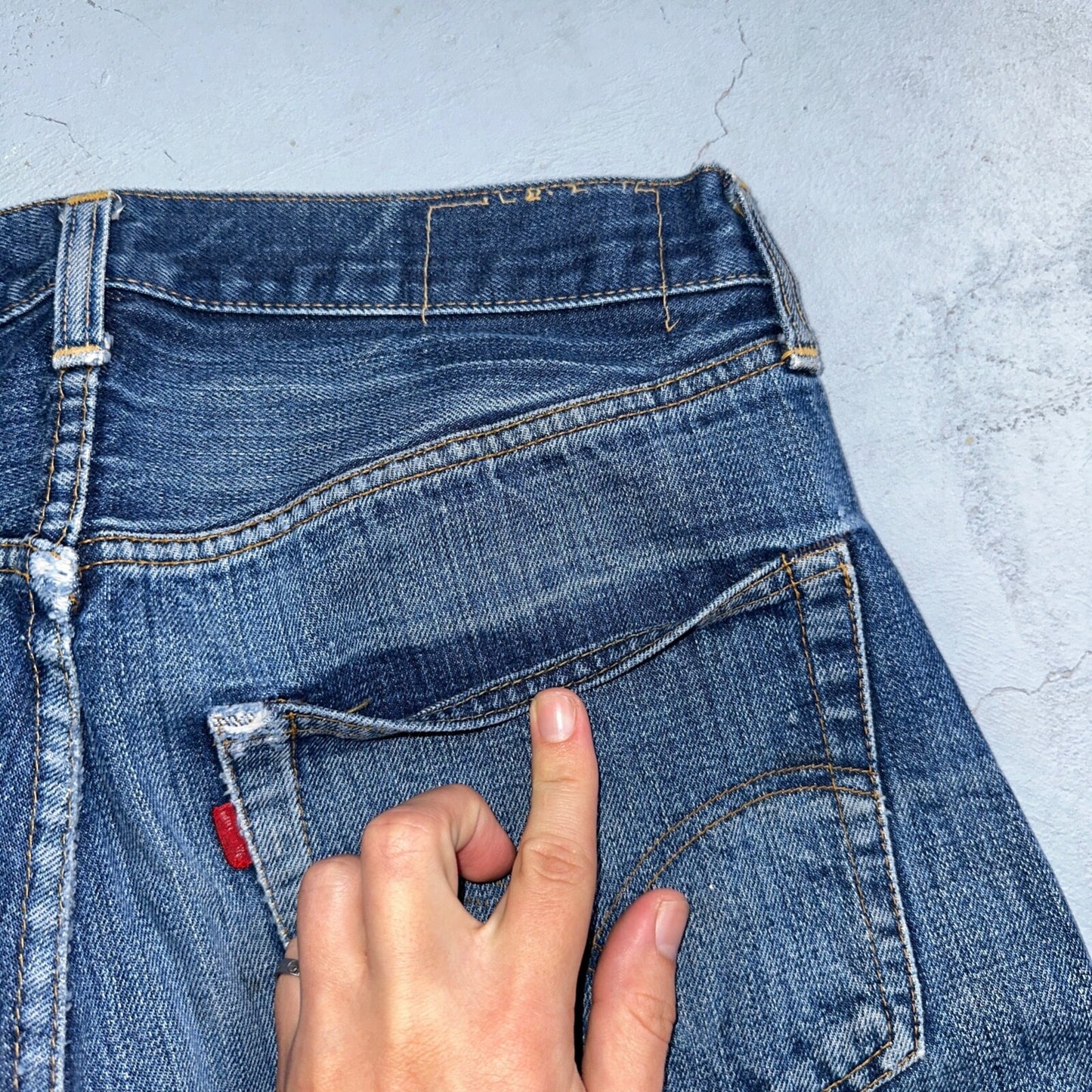 Levis 501 VTG 70s SS Redline Selvedge Jeans XX Thrashed Boot Cut Act 30x31