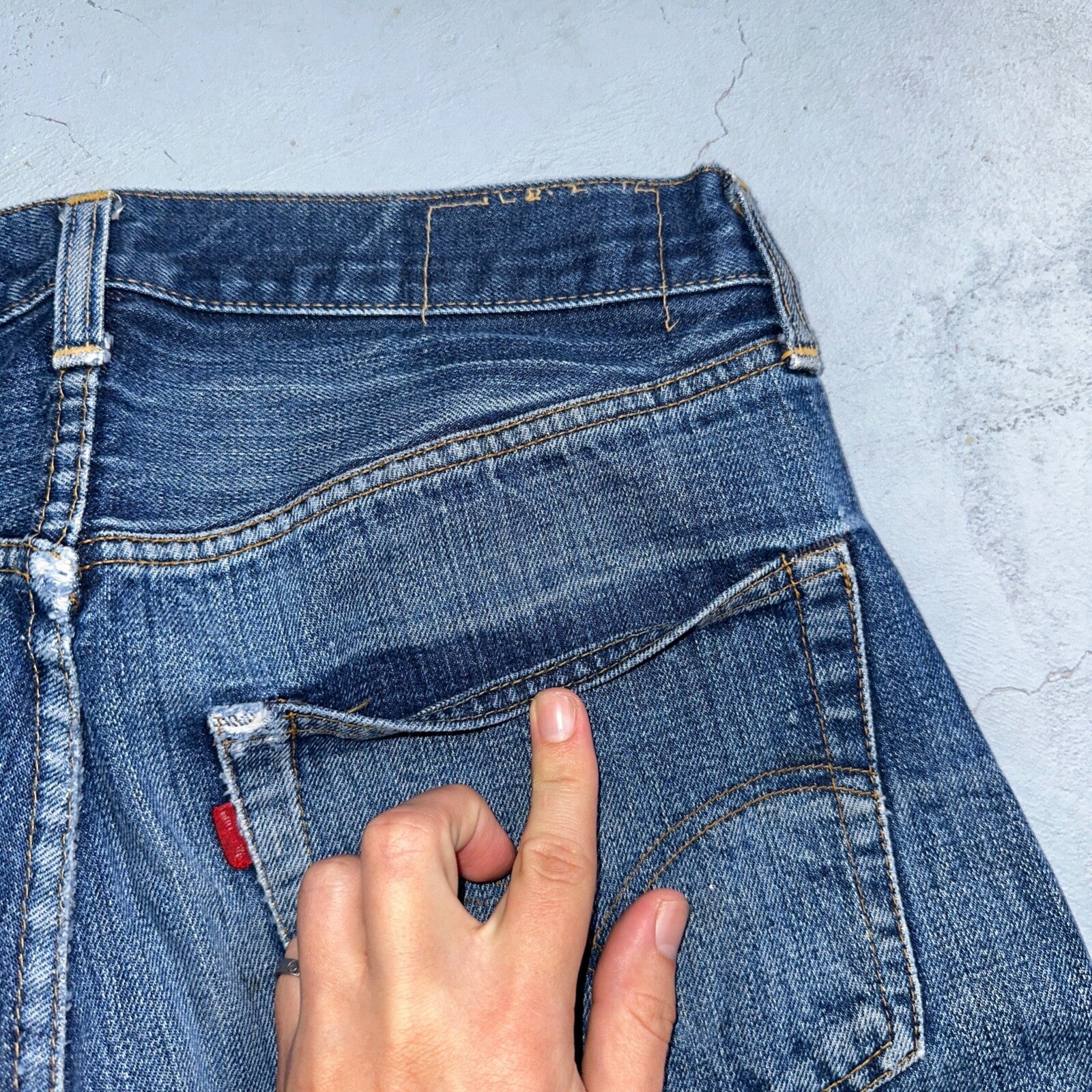 Levis 501 VTG 70s SS Redline Selvedge Jeans XX Thrashed Boot Cut Act 30x31