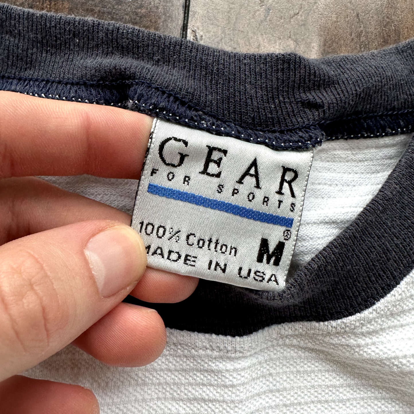 USA Air Force Vintage T Shirt 50th Anniversary Army Basic 90s Gray Striped