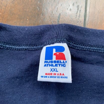 HPD Basic Simple Vintage T Shirt Worker Travel Rap Movie Anime 90s Russell Navy