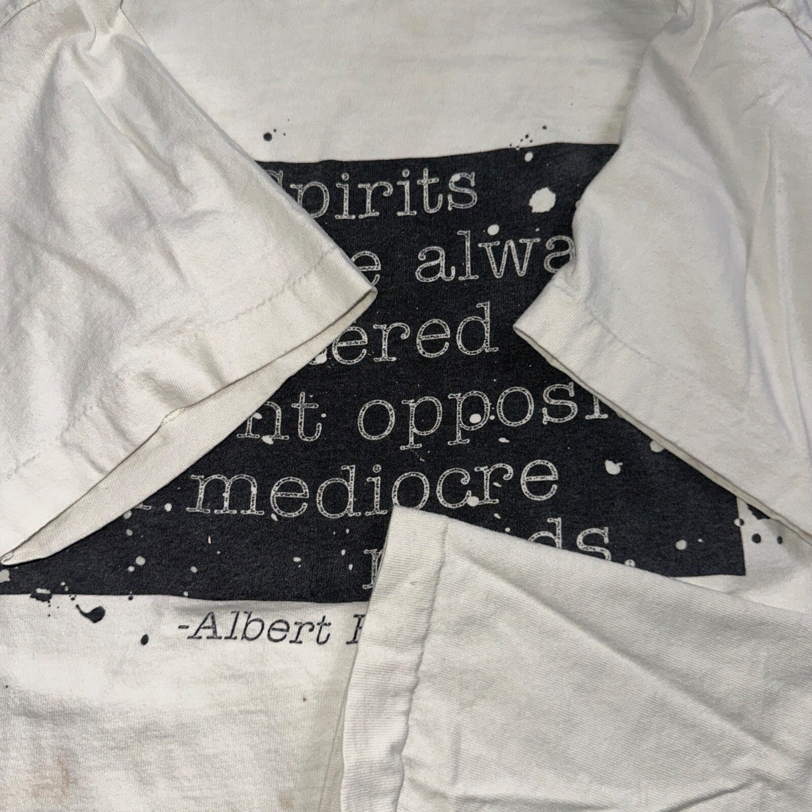 Albert Einstein 90s VTG T Shirt Great Spirits Quote Genius FOTL 1994 RARE Earth