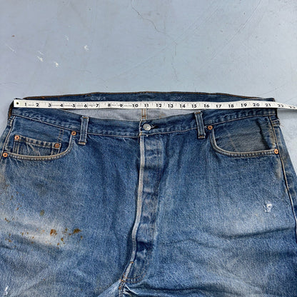 Levis 501 Vintage 80s Redline Selvedge USA XX Jeans Med Wash 48x30 Act 43x27