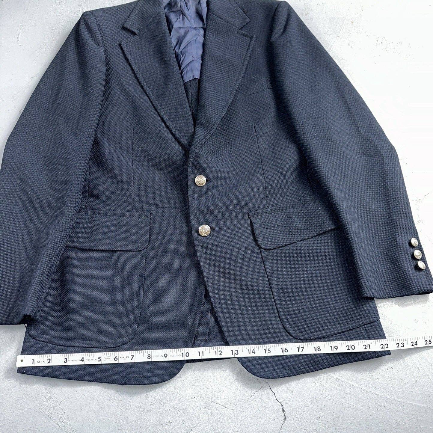 Kingsridge Blazer Mens 40 Blue Vintage Sport Coat Suit Jacket Union USA 1970s