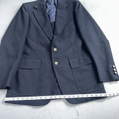Kingsridge Blazer Mens 40 Blue Vintage Sport Coat Suit Jacket Union USA 1970s