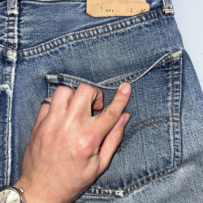 Levis 501 Big E Vintage 60s Redline Selvedge USA XX 1960s Jeans 30x32 Ac 28x28