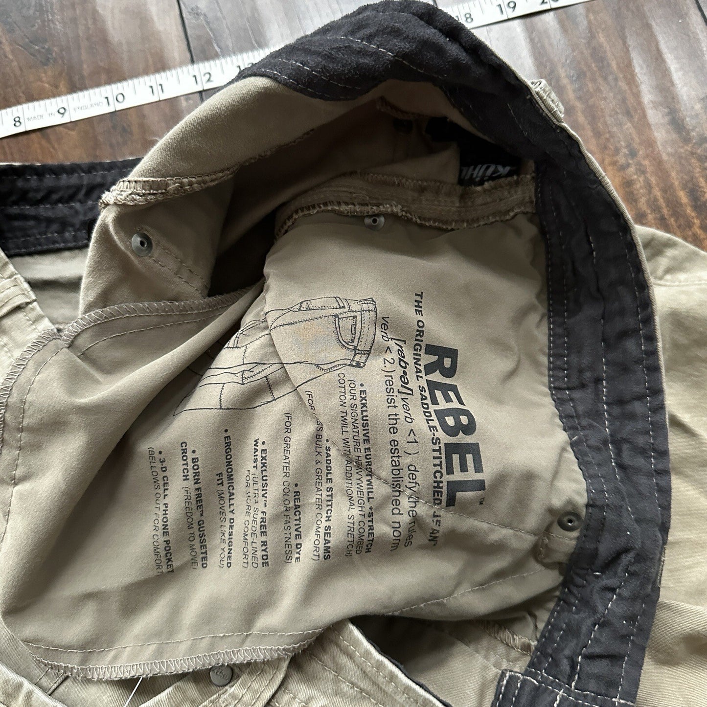 Kuhl Rebel Legendary Pants Men Size 40x30 Work Utility Outdoor Hiking Gray