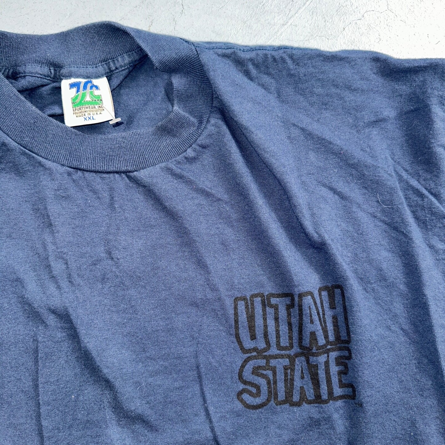 Utah State USA 2XL VTG T Shirt Single Stitch College University Art Graphic