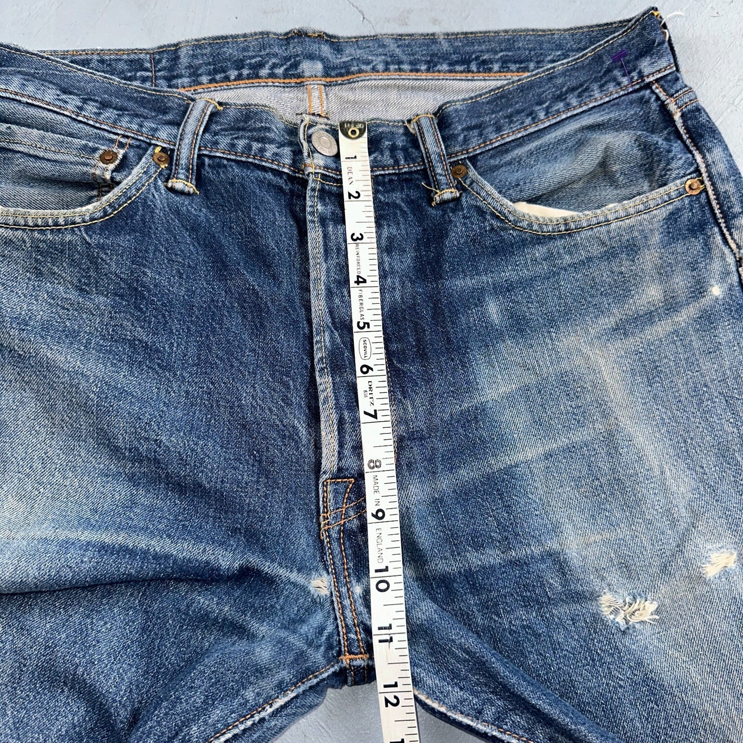 Levis 501 Y2K XX Straight Leg Jeans Blue VTG Med Wash 34x36 Act 34x34