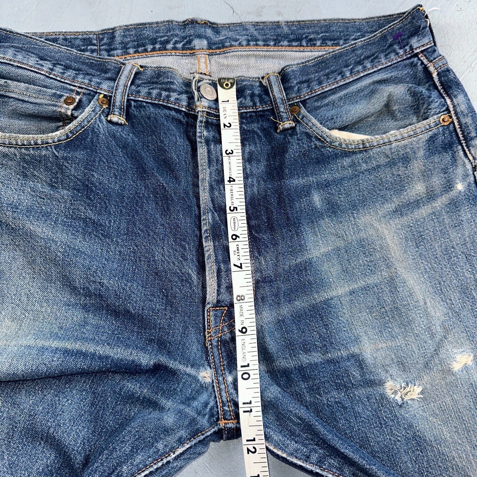 Levis 501 Y2K XX Straight Leg Jeans Blue VTG Med Wash 34x36 Act 34x34