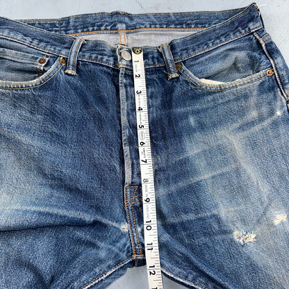 Levis 501 Y2K XX Straight Leg Jeans Blue VTG Med Wash 34x36 Act 34x34