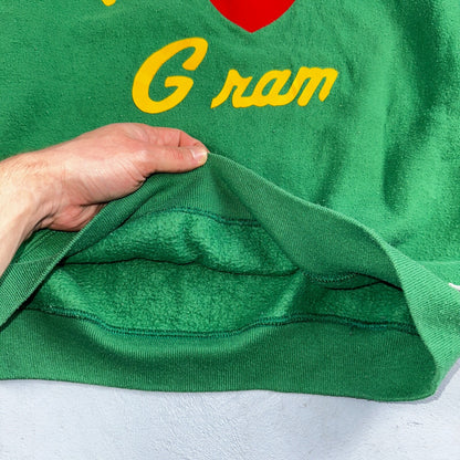 Russell Athletic Sweatshirt L Alpha Gam VTG Crewneck Green 90s USA College Uni