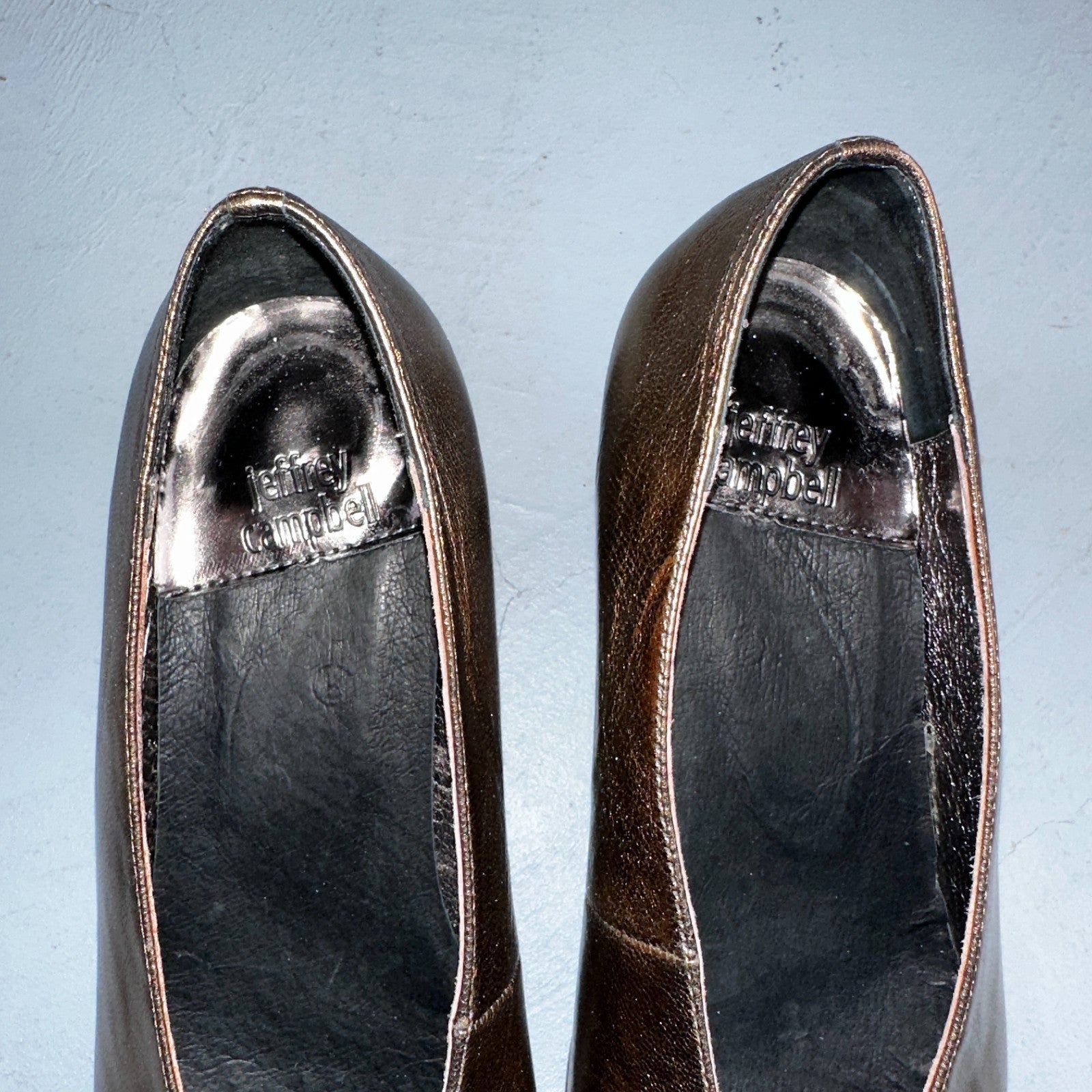 Jeffrey Campbell Women’s 10 Prima Gold Mary Jane Ballet Small Heel Cute