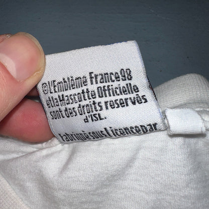 Fifa Germany France 1998 98 VTG T Shirt Soccer Sports XL 90s White World Cup