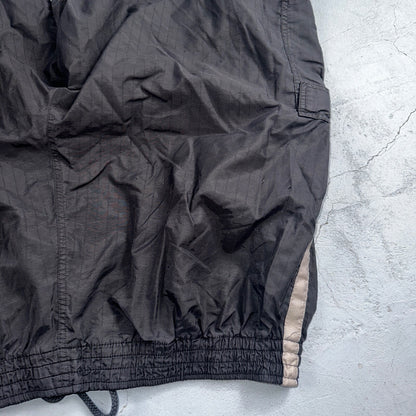 Nike Vintage Black Nylon Shorts Swoosh XL 90s Black Tag 9” Inseam Running Track